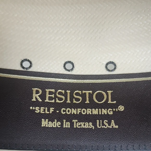 Resistol Natural Cream Straw Western Cowboy Hat with Brown Band Size 7 1/8 R NEW